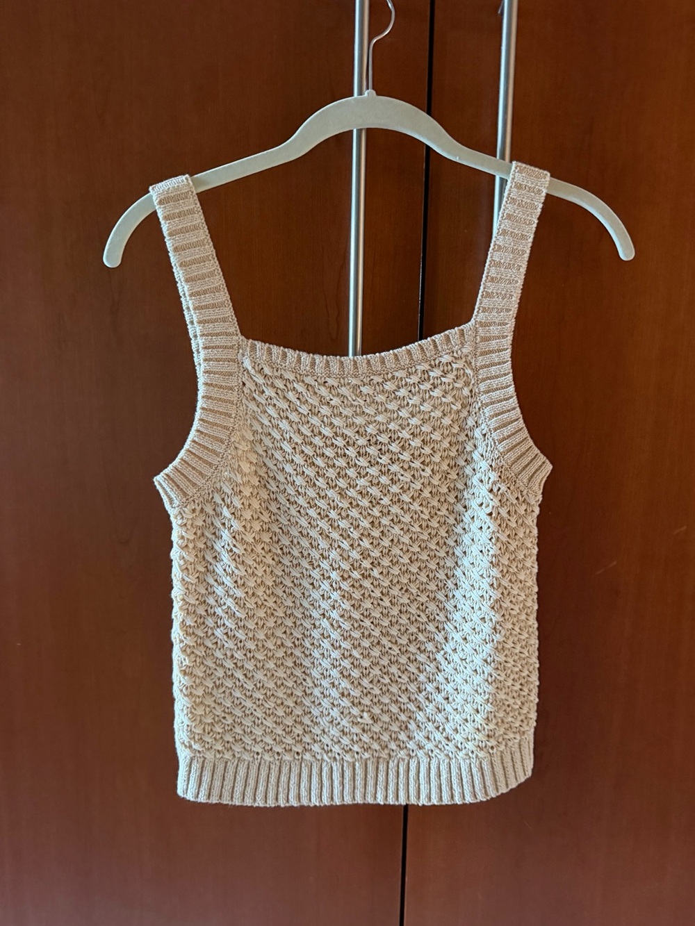 NWT J. Crew Basket-stitch Sweater Tank in Buff Clay size XS BZ499 - Picture 2 of 4